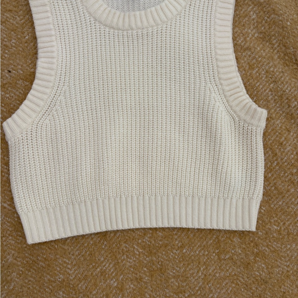Women's Cream Sweater Vest